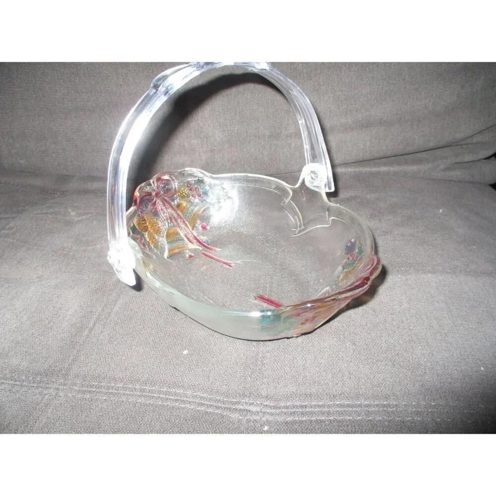 Festive Bells Basket Handle by‎ Mikasa Christmas Holiday glass resin